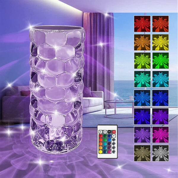 مصباح كريستال باضاءة RGB من 16 لون - Image 3